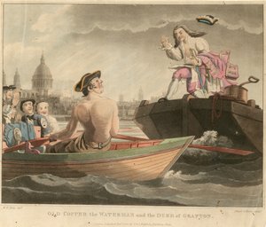 Old Copper the Waterman and the Duke of Grafton by William Henry Pyne