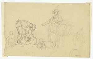 Peasants with Pack Animal by William Henry Pyne