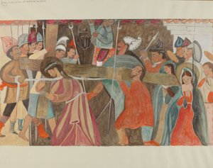 Station of the Cross No. 5: Jesus is Assisted in Carrying His Cross by William Herbert