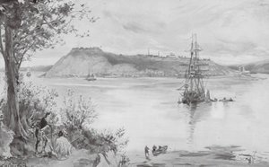 View of the Town and Fortress of Quebec, AD 1759 by William Heysham (after) Overend