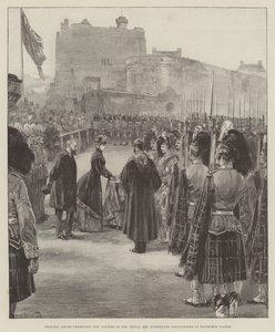 Princess Louise Presenting New Colours to the Argyll and Sutherland Highlanders at Edinburgh Castle by William Heysham Overend