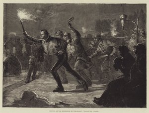 Skating on the Serpentine by Torchlight, Follow My Leader by William Heysham Overend