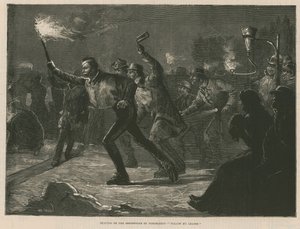 Skating on the Serpentine by Torchlight by William Heysham Overend