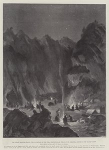 The Indian Frontier Rising, the 1st Brigade of the Tirah Expeditionary Force at its Christmas Dinner in the Bazar Valley by William Heysham Overend