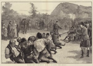 The Royal Family in the Highlands, the Tug of War-Balmoral against Abergeldie by William Heysham Overend
