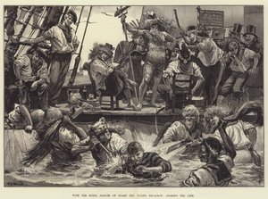 With the Royal Princes on Board the Flying Squadron, crossing the Line by William Heysham Overend
