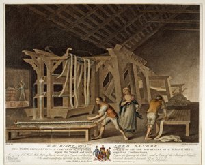 Perspective View of All the Machinery of a Bleach Mill, Plate IX of The Linen Manufactory of Ireland, 1791
