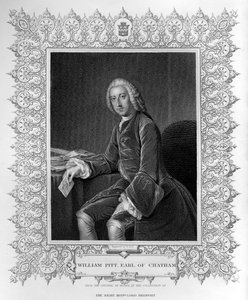 Portrait of William Pitt, 1st Earl of Chatham, engraved by William Holl the Younger (1807-71)