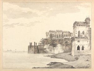 A View of the Ruins of a Palace at Ghazipur on the River Ganges by William Hodges