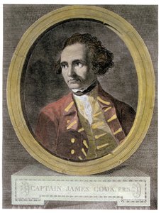 Portrait of Captain James Cook (1728-79), from the Frontispiece of 