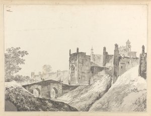 The East End of the Fort of Mongheer [Munger] by William Hodges