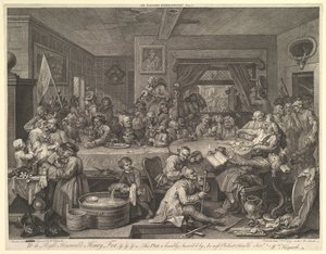 An Election Entertainment, Plate I: Four Prints of an Election, February 1755 by William Hogarth