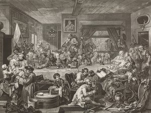 Four Prints of an Election / An Election Entertainment. 1755 by William Hogarth