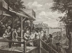 Four Prints of an Election. Plate 3: The Polling. 1758 by William Hogarth