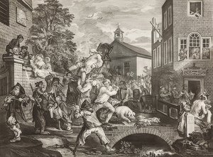 Four Prints of an Election, Plate 4: Chairing the Members