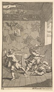 Hudibras Beating Sidrophel and Whachum by William Hogarth