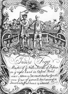 James Figg (advertisement) by William Hogarth