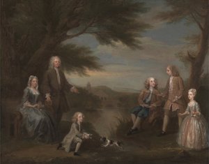 John and Elizabeth Jeffreys and Their Children by William Hogarth