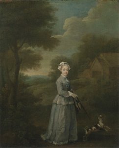 Miss Wood with her Dog