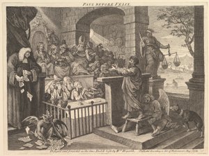 Paul Before Felix Burlesqued by William Hogarth
