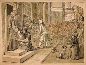 Sketch for Industry and Idleness - Plate VI by William Hogarth