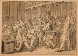 Sketch for Industry and Idleness - Plate X, 1747
