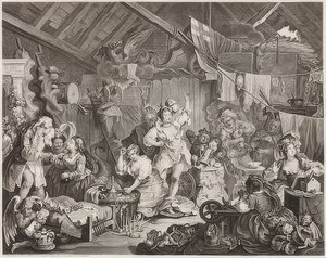 Strolling Actresses Dressing in a Barn by William Hogarth