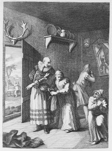 The Curate and Barber Disguising Themselves to Convey Don Quixote Home