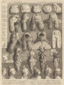 The Five Orders of Perriwigs as They Were Worn at the Late Coronation, Measured Architectonically
