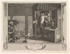 The Industrious Prentice a Favorite and Entrusted by His Master by William Hogarth
