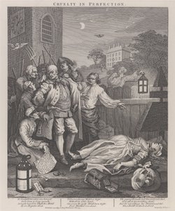 The Third Stage of Cruelty: Cruelty in Perfection - The Murder by William Hogarth