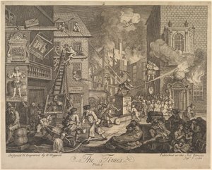 The Times, Plate 1 by William Hogarth