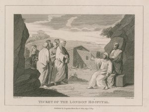Ticket of the London Hospital by William Hogarth
