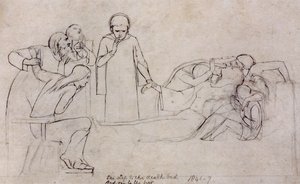 Studies for the Figures of the Doctor, Mourners and Minerva, 1846 by William Holman Hunt