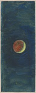 Study of the Crescent Moon in "The Ship" by William Holman Hunt