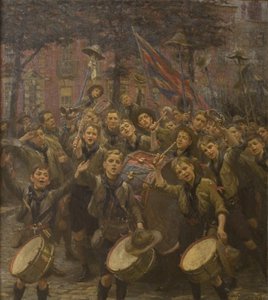 Cheering the Chief Scout, Dowry Square, Hotwells