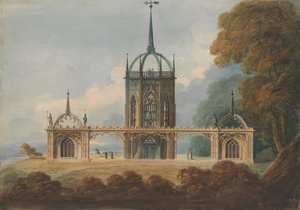 Design for a Gothic Belle Vue, ca. 1800 by William Hurst Ashpitel