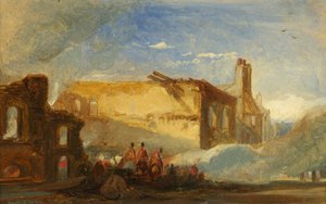 Bristol Riots: Ruins of Warehouses in Prince Street, with Mounted Troops, c.1831