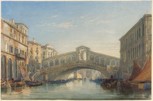The Rialto Bridge, Venice by William James Muller