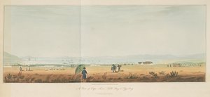 A View of Cape Town, Table Bay and Tygerberg, from Travels in the Interior of Southern Africa, vol. 1 by William John (after) Burchell
