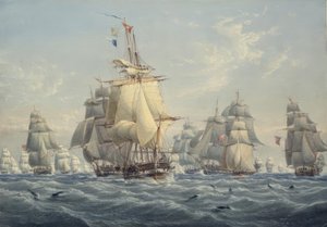 A British Squadron under Full Sail with Porpoises