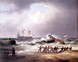 Lifeboat going to a Vessel in Distress by William Joy