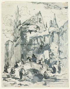 Town Bridge and Portal by William Leighton Leitch