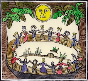 A Circle of Witches Dancing Beneath a Full Moon by William Linnell