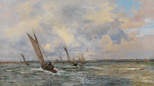Shrimpers Hauling to Windward