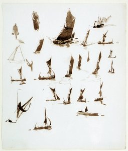 Thames houseboats studies, circa 1890
