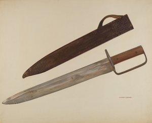 Trench Knife and Sheath by William Ludwig