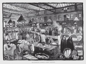 Billingsgate Market, Early Morning by William Luker