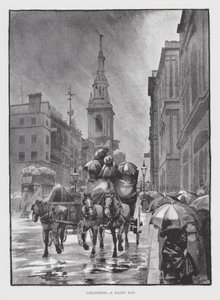 Cheapside, a Rainy Day by William Luker