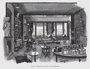 City Liberal Club, Walbrook by William Luker